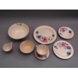 Small quantity of Clarice Cliff floral decorated teaware