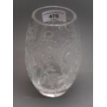 Modern Lalique ' Bucolique ' vase, 5.5ins high, in original box