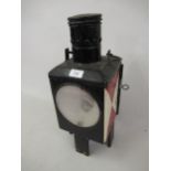 Early 20th Century black painted railway lantern