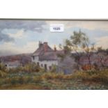 Berenger Benger, 19th Century watercolour, Welsh hill farm, signed and dated 1885, in a modern