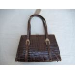 Ladies mid 20th Century vintage leather handbag