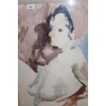 20th Century watercolour, figural study (labelled to the glass ' H. Bohn '), unsigned, 23ins x
