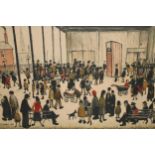 After L.S. Lowry, coloured print ' Punch and Judy ', printed The Baynard Press, London, 17.5ins x