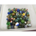 Quantity of various glass marbles