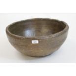 Large antique elm bowl, 17.5ins diameter, 8ins tall