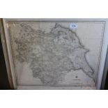 Four unframed and uncoloured maps of England and Wales by Stockdale 1809, 18.75ins x 16.75ins,