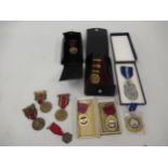 Small quantity of various medals, including silver and silver gilt masonic medals