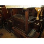 1930's Oak boxseat hall bench Needs cleaning and polishing but is basically sound with original drip