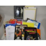 Box containing a quantity of Dave Cash related memorabilia, including photographs, reels etc.