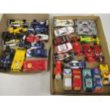 Large quantity of Scalextric and other model racing cars