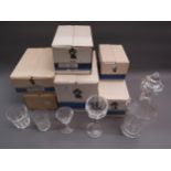 Waterford ' Sheila ' decanter in original box together with four sets of six matching glasses for