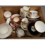 Shelley Art Deco cup and saucer together with a quantity of other miscellaneous decorative cups