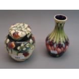 Modern Moorcroft jar and cover ' Tree Fern ', 4.25ins high, 2003, in original box together with an '