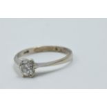 18ct Gold diamond solitaire ring of approximately 0.25ct