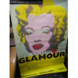 Barbican Art Gallery poster for the ' Warhol Look Glamour Exhibition ' 1998, depicting Marilyn