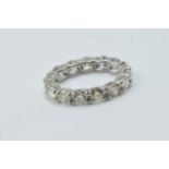 Platinum fifteen stone brilliant cut diamond full eternity ring, approximately 2.98ct total, with