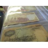 Album of various World bank notes