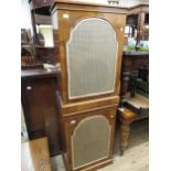 Pair of mid 20th Century Wharfedale loud speakers housed in Queen Anne style walnut cabinets,