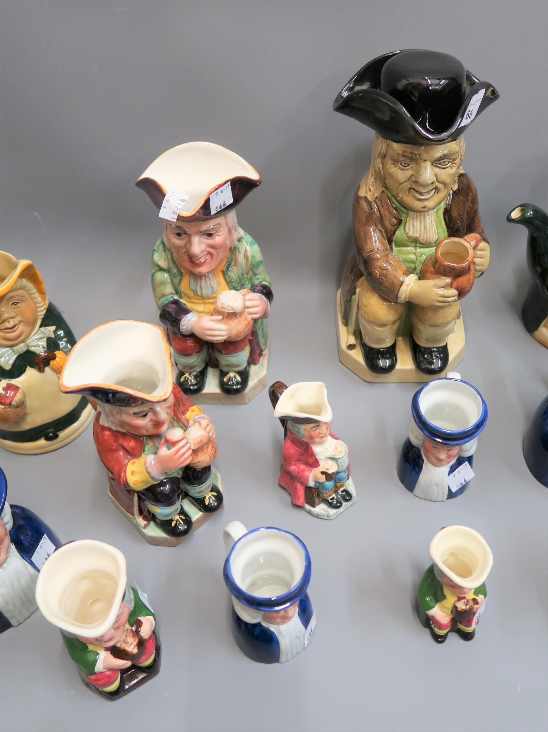 Large Wood & Sons replica of a Ralph Wood Toby jug, together with a collection of fifteen other - Image 4 of 6