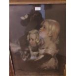 G. Earl, 19th Century pastel portrait of two young children (one believed to have later become a