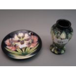 Modern Moorcroft ' Seasons Summer ' baluster vase, 3.75ins high, in original box together with a