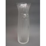 Modern Lalique ' Daffodil ' vase, 10.5ins high, in original box Glass and box in good condition