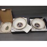 Two Spode Millennium Collection Limited Edition bowls, numbered 328 and 428 of 2000, in original