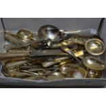 Silver plated Old English pattern canteen and plated cutlery and a quantity of other cutlery