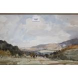 Edward Wesson, watercolour, rural landscape, signed, 12.5ins x 19.5ins, framed