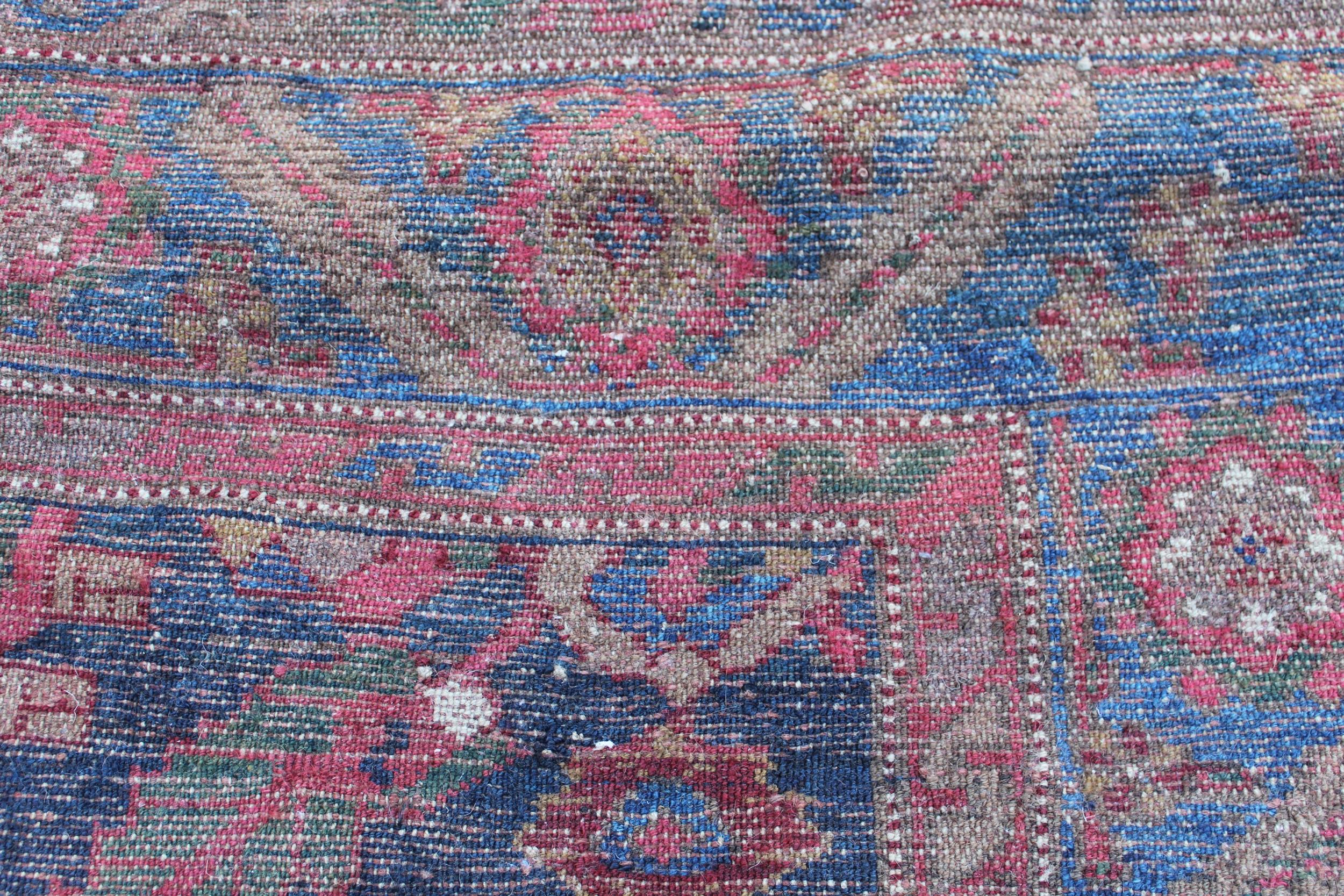 Antique Kurdish rug, having all over stylised floral design, midnight ground with multiple - Image 3 of 3