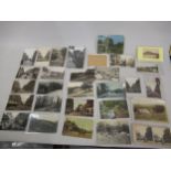 Twenty plus postcards, including eleven RP's, together with a small quantity of other related