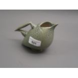 Anthony Theakston, green studio stoneware sparrow jug, 4.5ins high