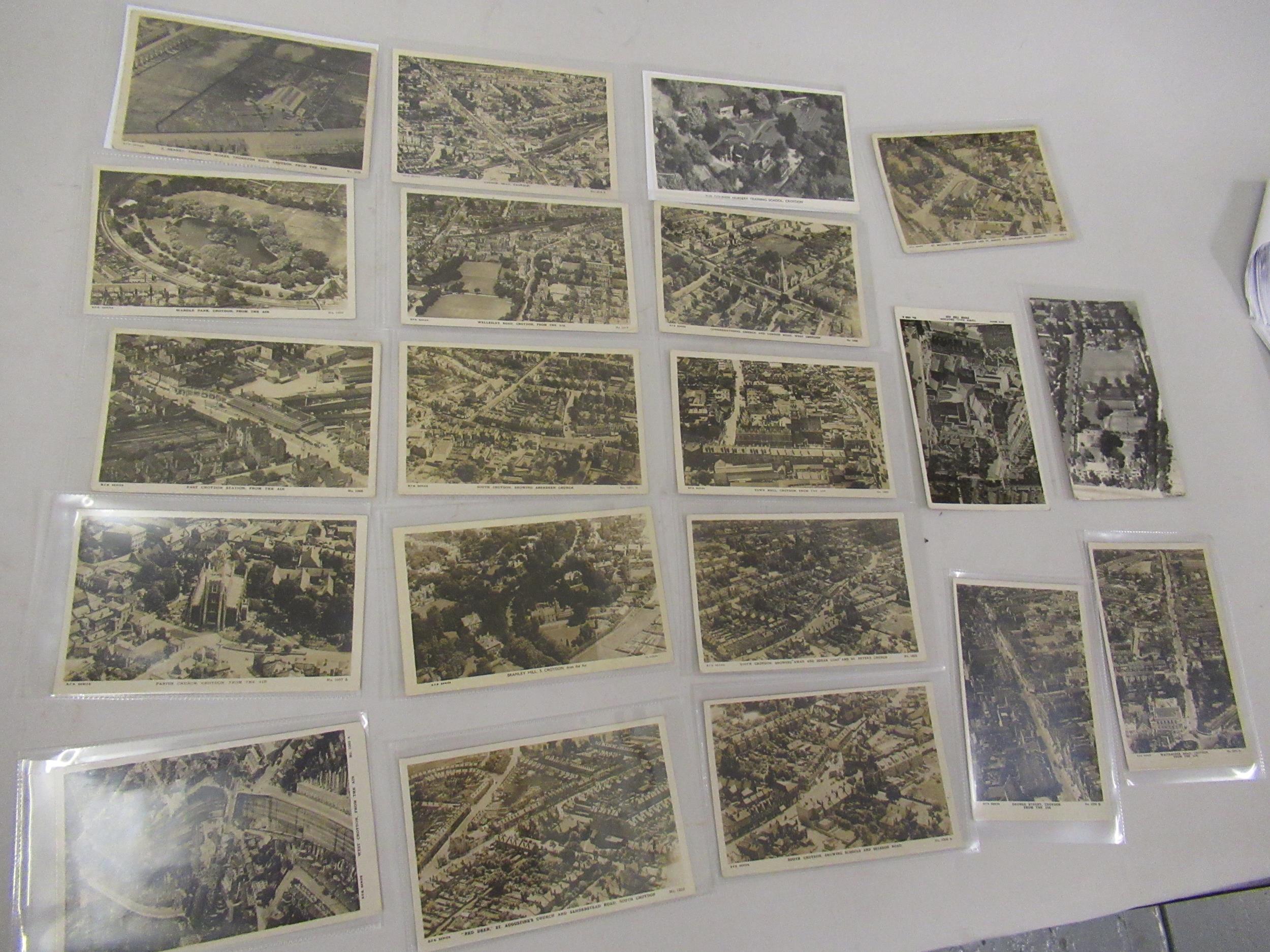 Collection of twenty postcards aerial views of Croydon, all RP's