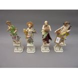Set of four late 19th / early 20th Century Continental porcelain figures depicting the four seasons,