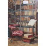 Fanny Dove Hamel Lister, pair of signed watercolours, interior scenes, 16ins x 13.5ins, gilt framed