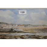 W.R. McNiven, watercolour, coastal scene at Lower Largo, signed, 7.25ins x 10.5ins, framed
