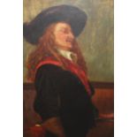 19th Century oil on canvas, portrait of a cavalier, 24ins x 16ins