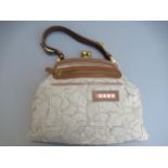 Marni grey floral applique handbag, complete with original tag and dust cover
