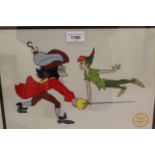 Walt Disney Limited Edition serigraph of ' Peter Pan ' and ' Captain Hook ', 9.5ins x 13ins,
