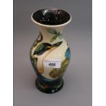 Moorcroft vase by Philip Gibson, Limited Edition No. 57 of 100, 2005, decorated with Kingfishers,