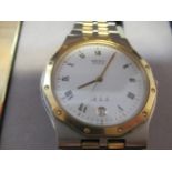 Gentleman's Seiko quartz bi-metal wristwatch