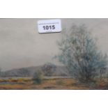 Viner, watercolour landscape titled ' Thurstaston in the Wirrel ', gilt framed, 6ins x 9ins