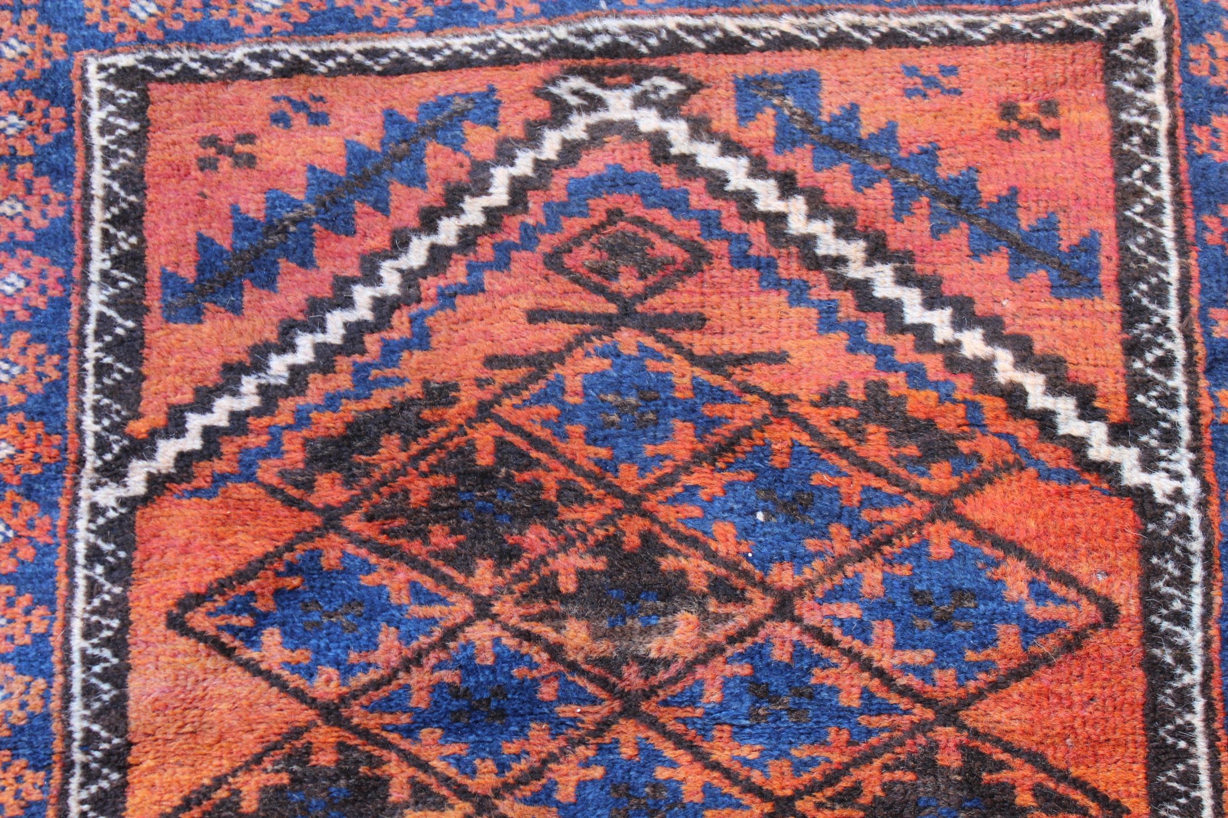 Small Afghan prayer rug, 3ft 8ins x 2ft 8ins approximately - Image 2 of 3
