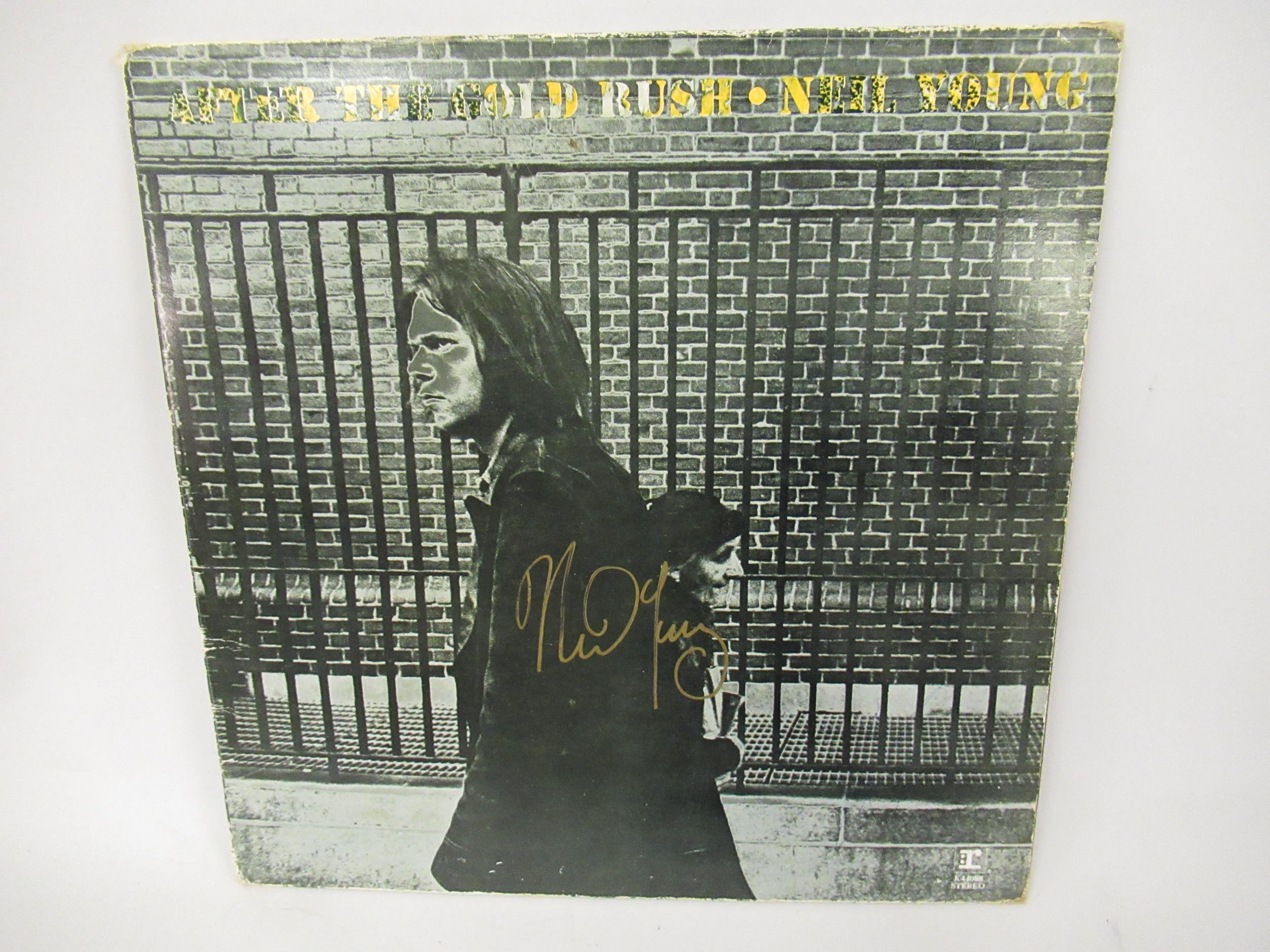 Neil Young album, ' After The Gold Rush ', signed by the artist, to the front cover, together with