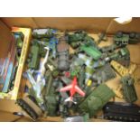Quantity of various diecast metal military model vehicles including Dinky and Corgi