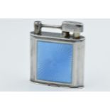 Unis French silver and blue enamel cigarette lighter