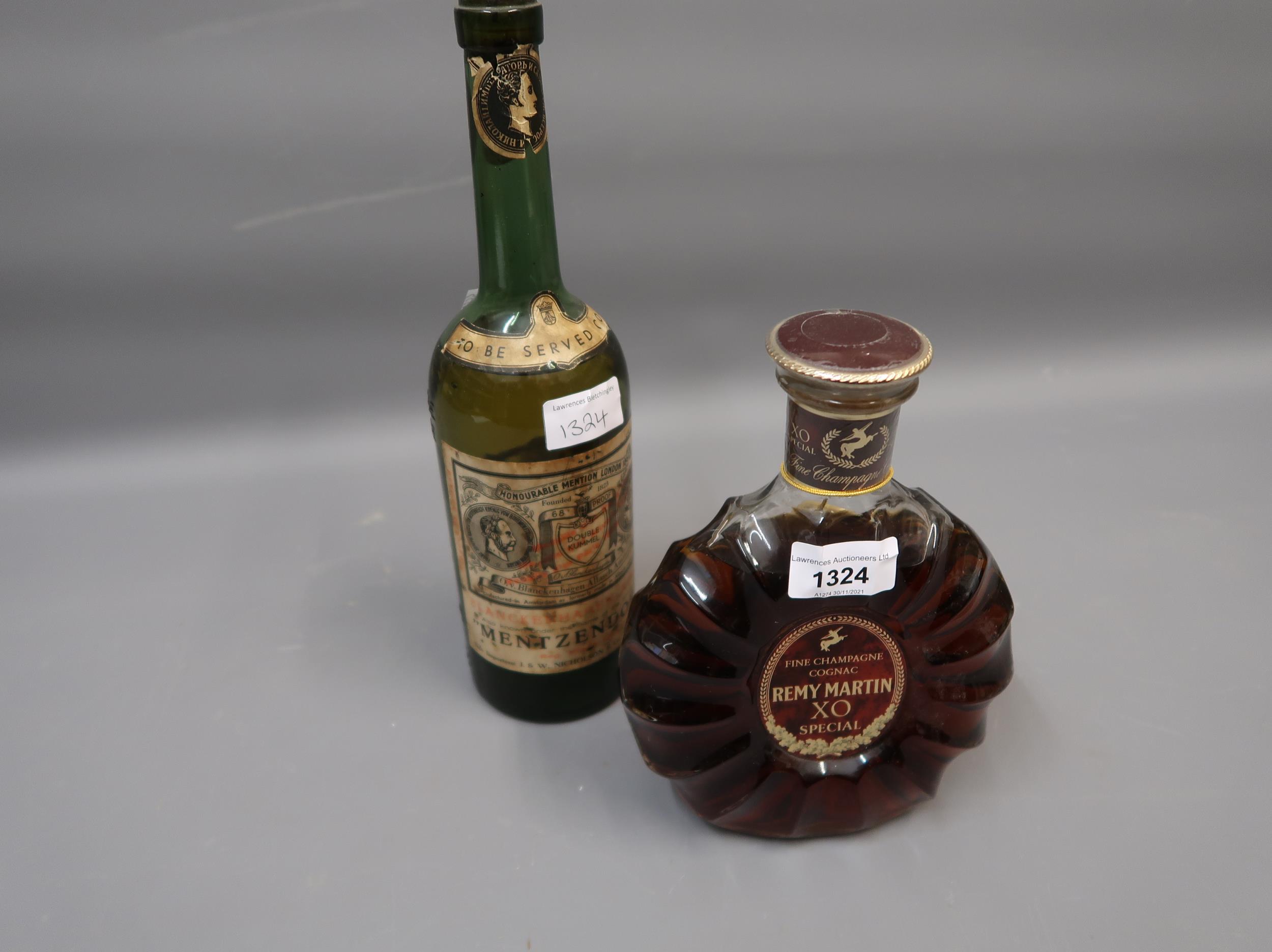 One bottle Remy Martin, fine Champagne Cognac XO Special, together with one bottle double Kummel