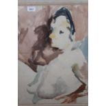 20th Century watercolour, figural study (labelled to the glass ' H. Bohn '), unsigned, 23ins x