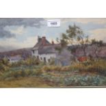 Berenger Benger, 19th Century watercolour, Welsh hill farm, signed and dated 1885, in a modern