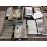 Seven boxes containing a collection of Westerham related reproduction postcards, a box of other